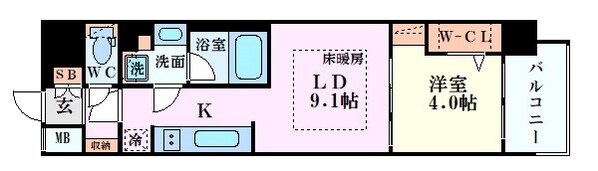 アーバネックス梅田中崎町の物件間取画像